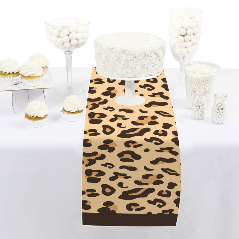 Leopard Print - Petite Cheetah Party Paper Table Runner - 12 x 60 inches