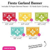 Let's Fiesta Garland Banner - 15 Pc
