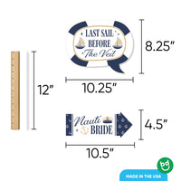Set of 10 nautical props displayed for party photos
