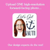 Set of 12 custom nautical tattoos displayed for party favors
