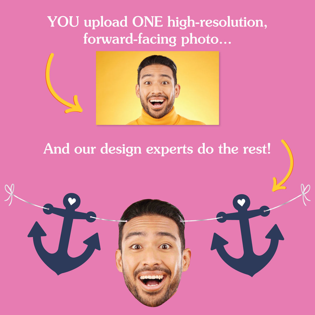 Personalized bachelorette party banner with face