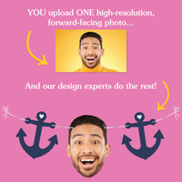 Personalized bachelorette party banner with face