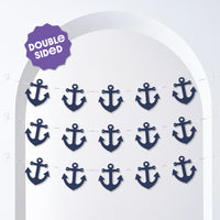 Double sided anchor garland banner detail with satin cording