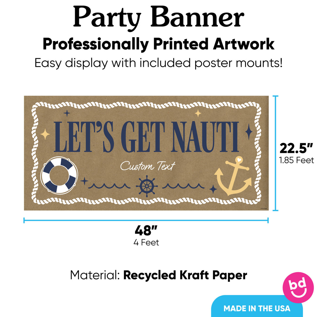 Large custom banner with mounting pieces included