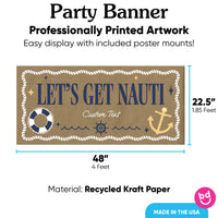 Large custom banner with mounting pieces included