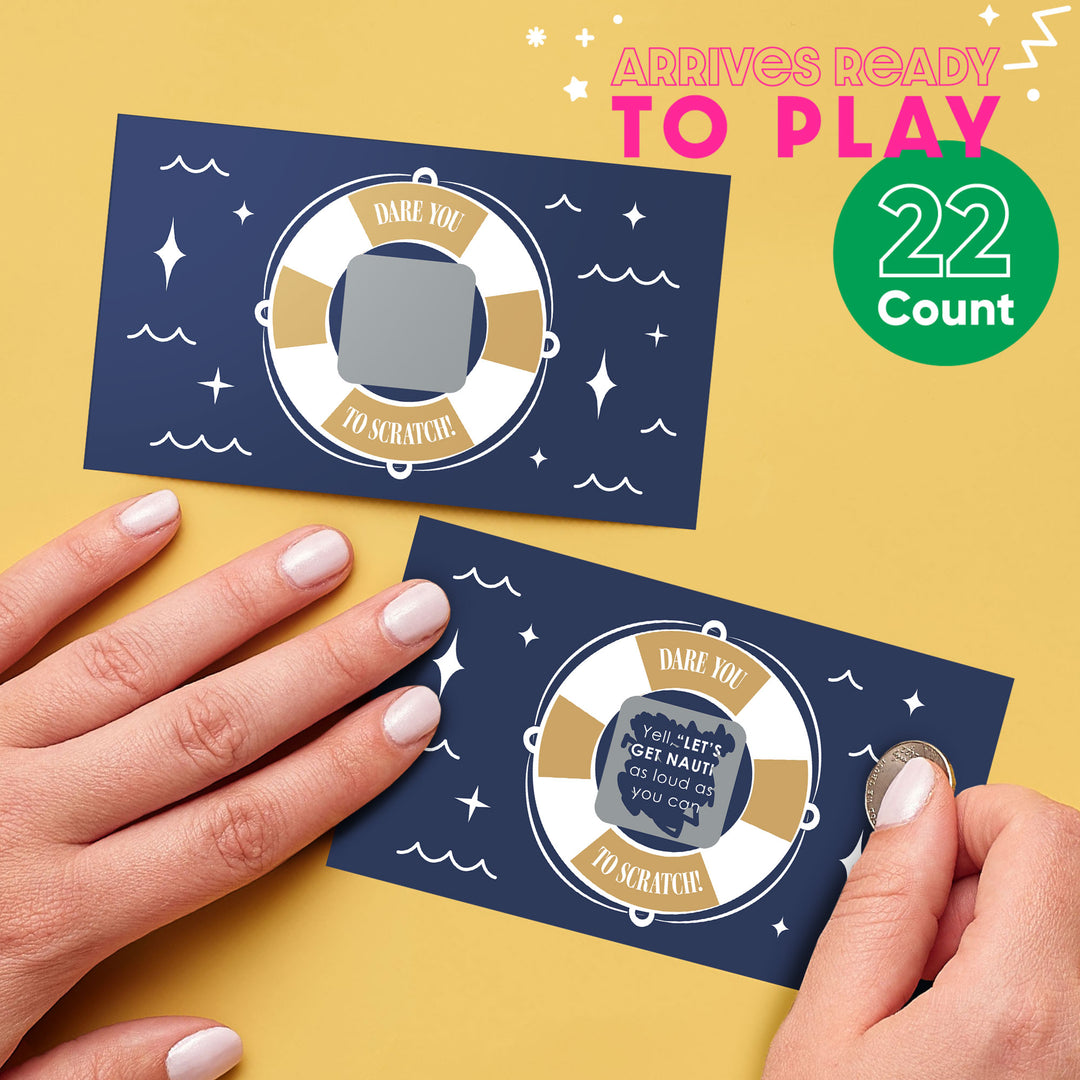 Scratch off panel close up revealing hidden dare prompt