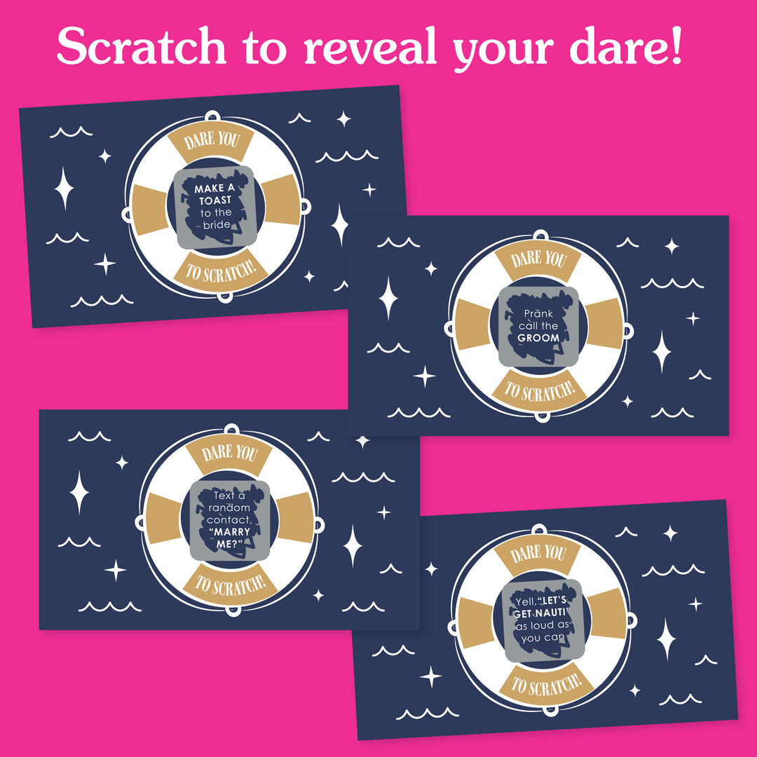 Lifesaver design scratch off cards cardstock detail view