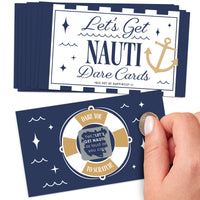 Let’s Get Nauti dare scratch off game cards nautical bachelorette party