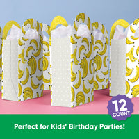 Let's Go Bananas Paper Favor Bags - 12 Ct