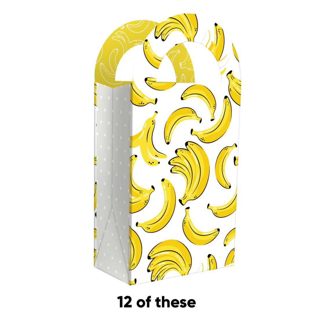 Let's Go Bananas Paper Favor Bags - 12 Ct