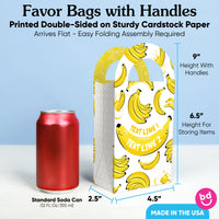 Custom Text Let's Go Bananas Paper Favor Bags - 12 Ct