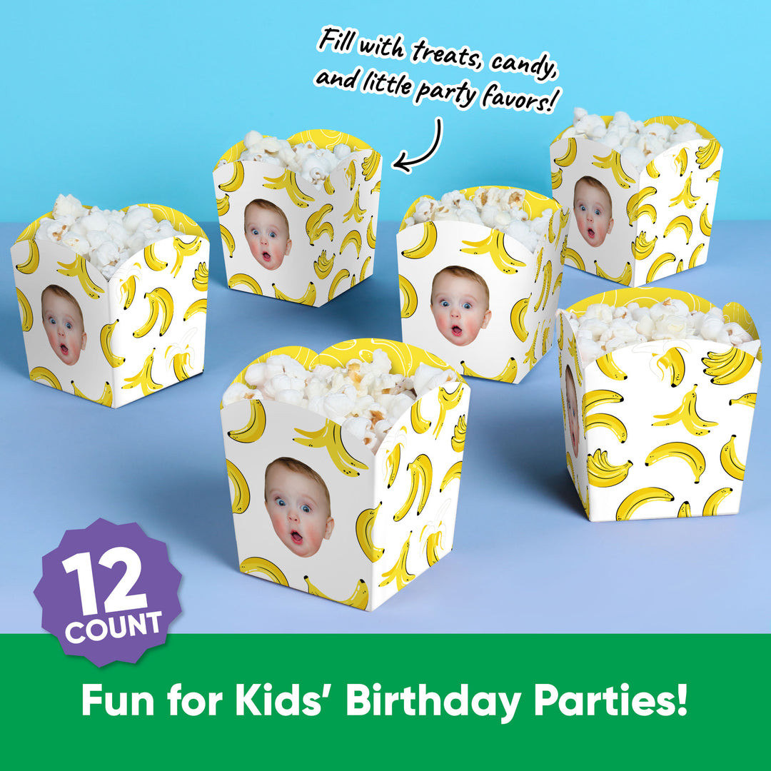 Custom Face Let's Go Bananas Treat Boxes - 12 Ct