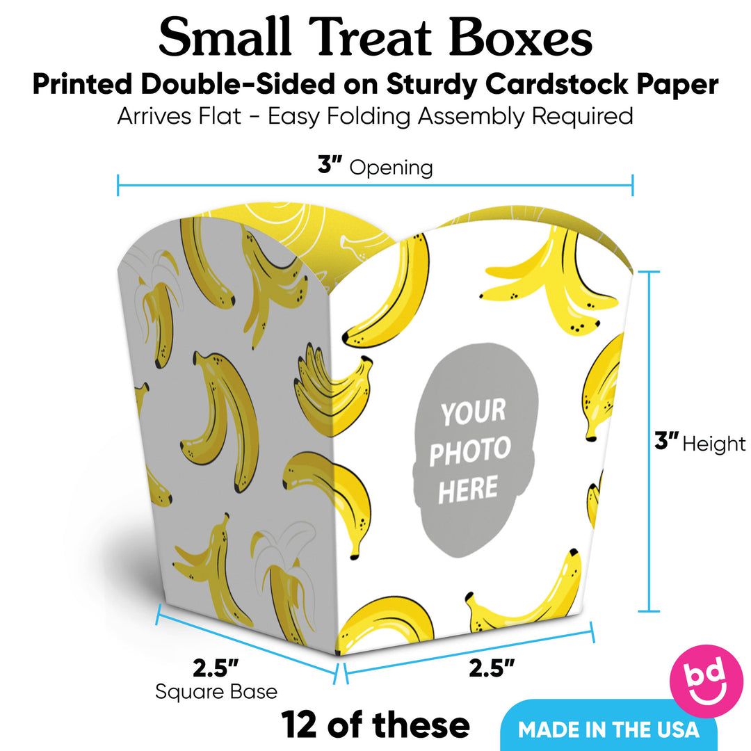 Custom Face Let's Go Bananas Treat Boxes - 12 Ct