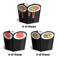 Let's Roll Sushi Treat Boxes - 12 Ct