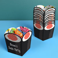 Custom Text Sushi Treat Boxes - 12 Ct