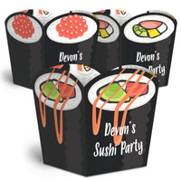 Custom Text Sushi Treat Boxes - 12 Ct