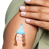 Custom Party Hat Temporary Tattoos - 12 Ct