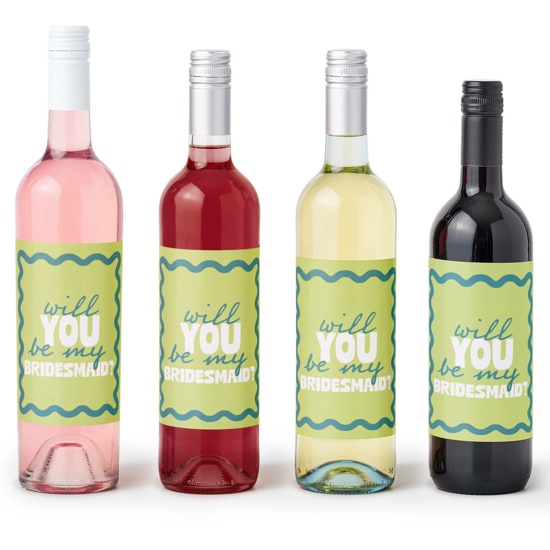 Lime green bridesmaid labels main image