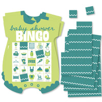 Lime green and teal baby bingo game main image 