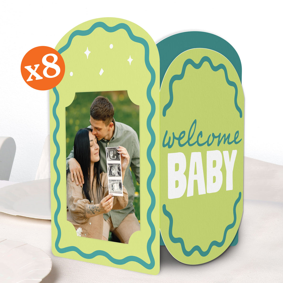 Lime green and teal baby shower centerpieces main image 