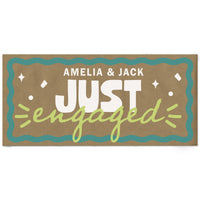 Lime green and teal custom engagement banner main image 