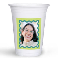 Lime green and teal custom party cups main image 