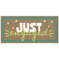 Lime green and teal just engaged banner main image 