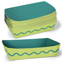 Lime green and teal food trays main image 