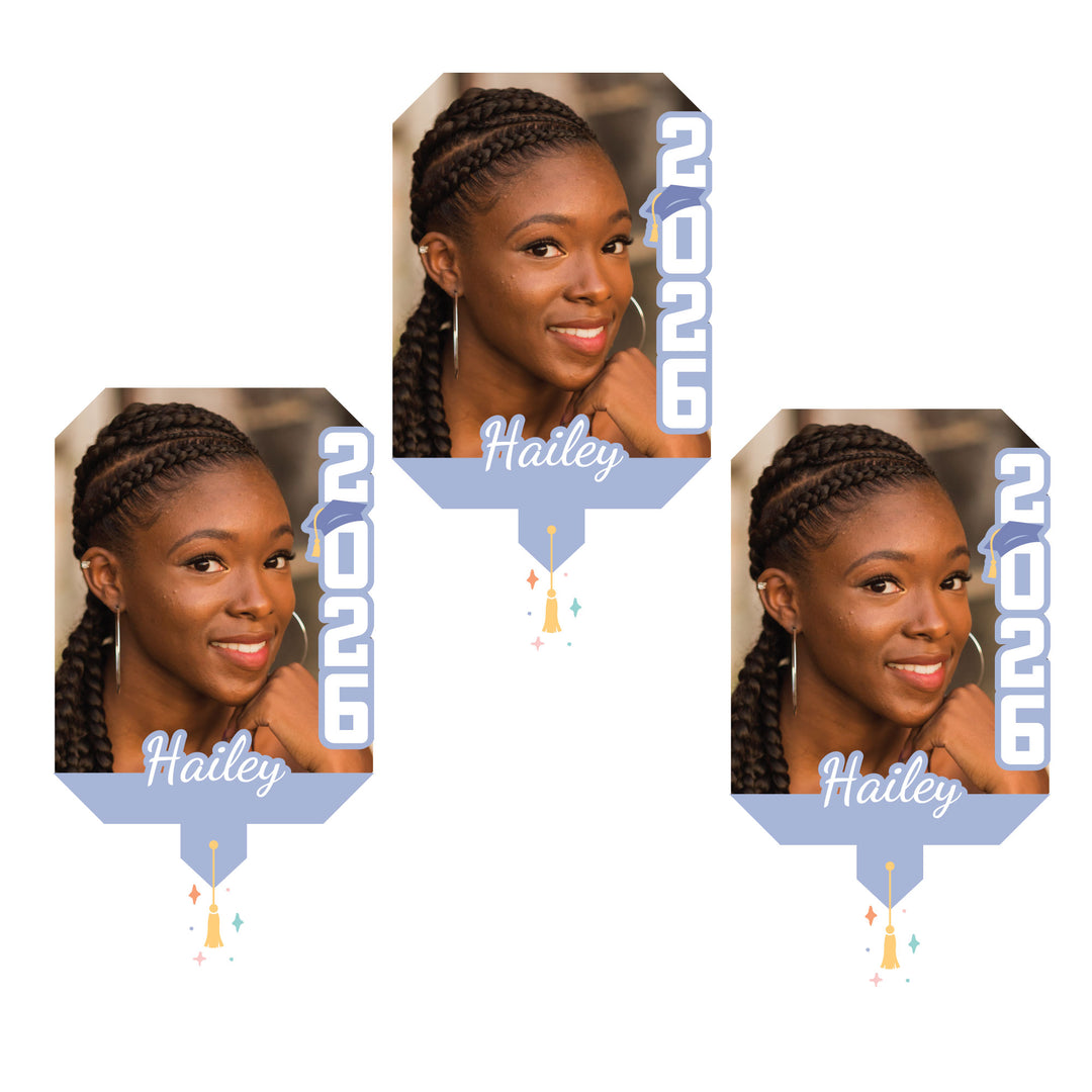 Custom Pastel Grad Photo Paddle 1, 3, 6, or 12 Ct