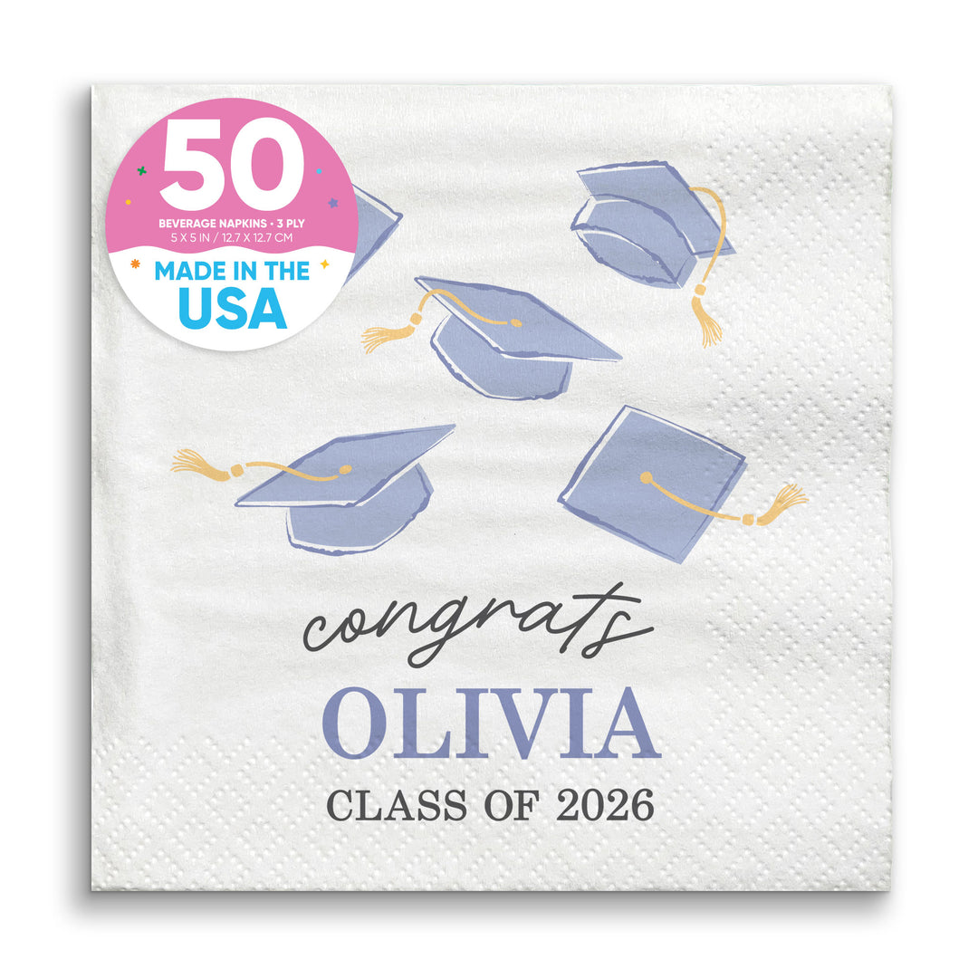 Custom Text - Pastel Grad Napkins
