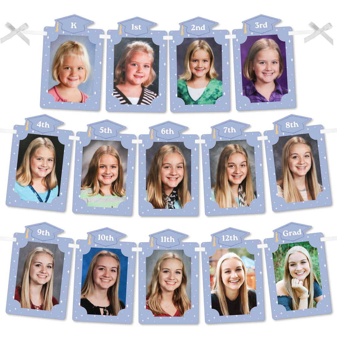 Light Purple Lavender graduation photo banner timeline display