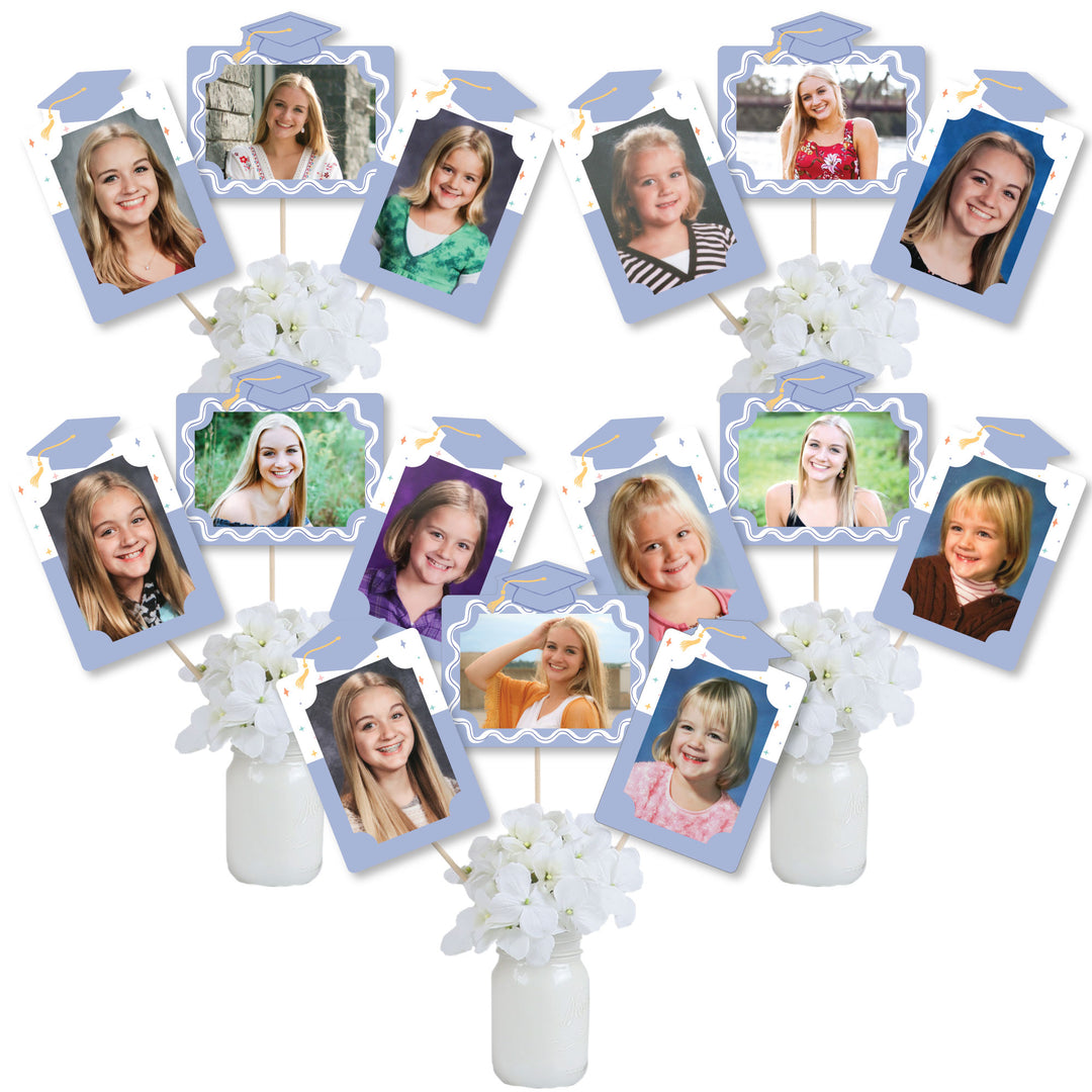 Light Purple graduation photo table toppers centerpiece kit