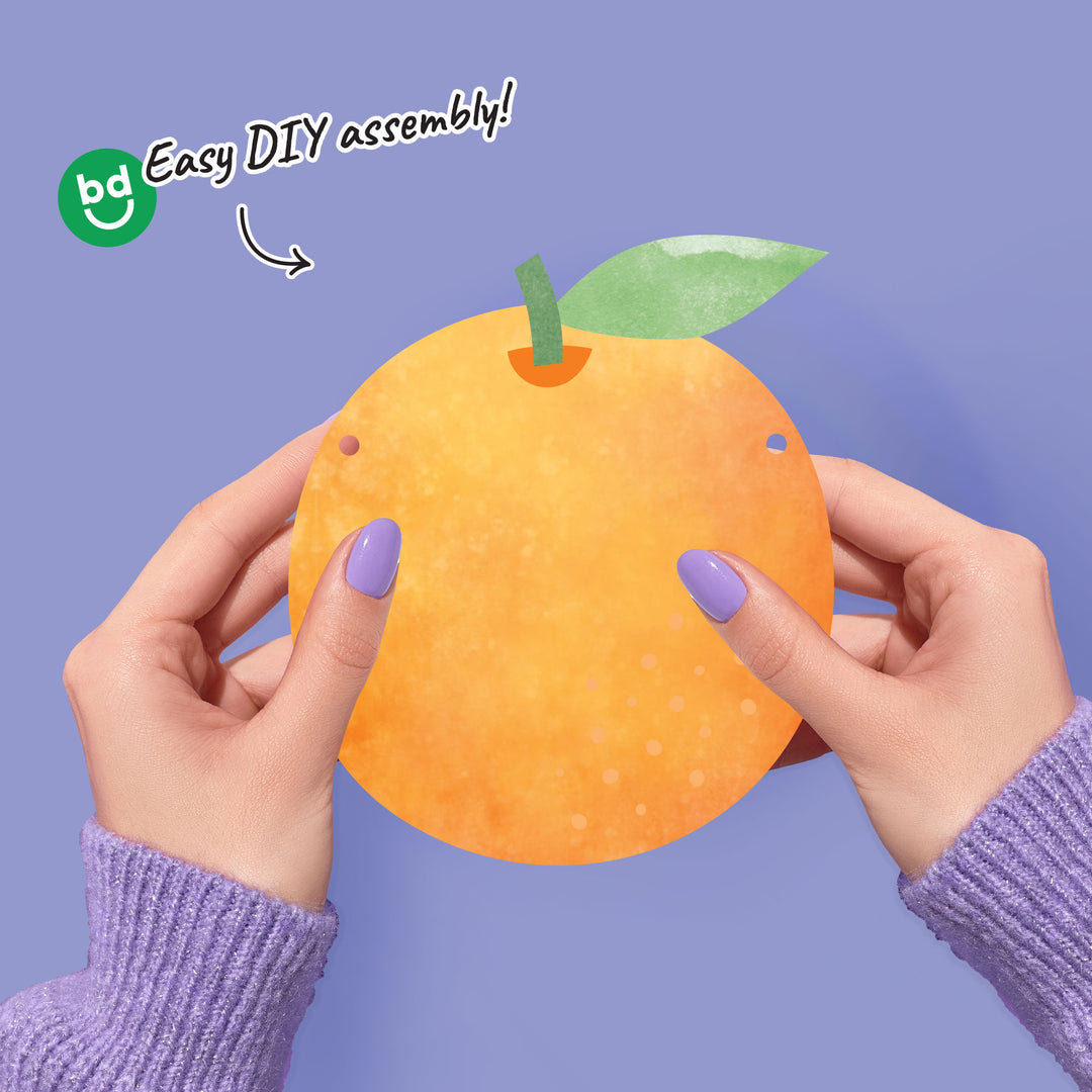 Close-up of watercolor clementine banner design