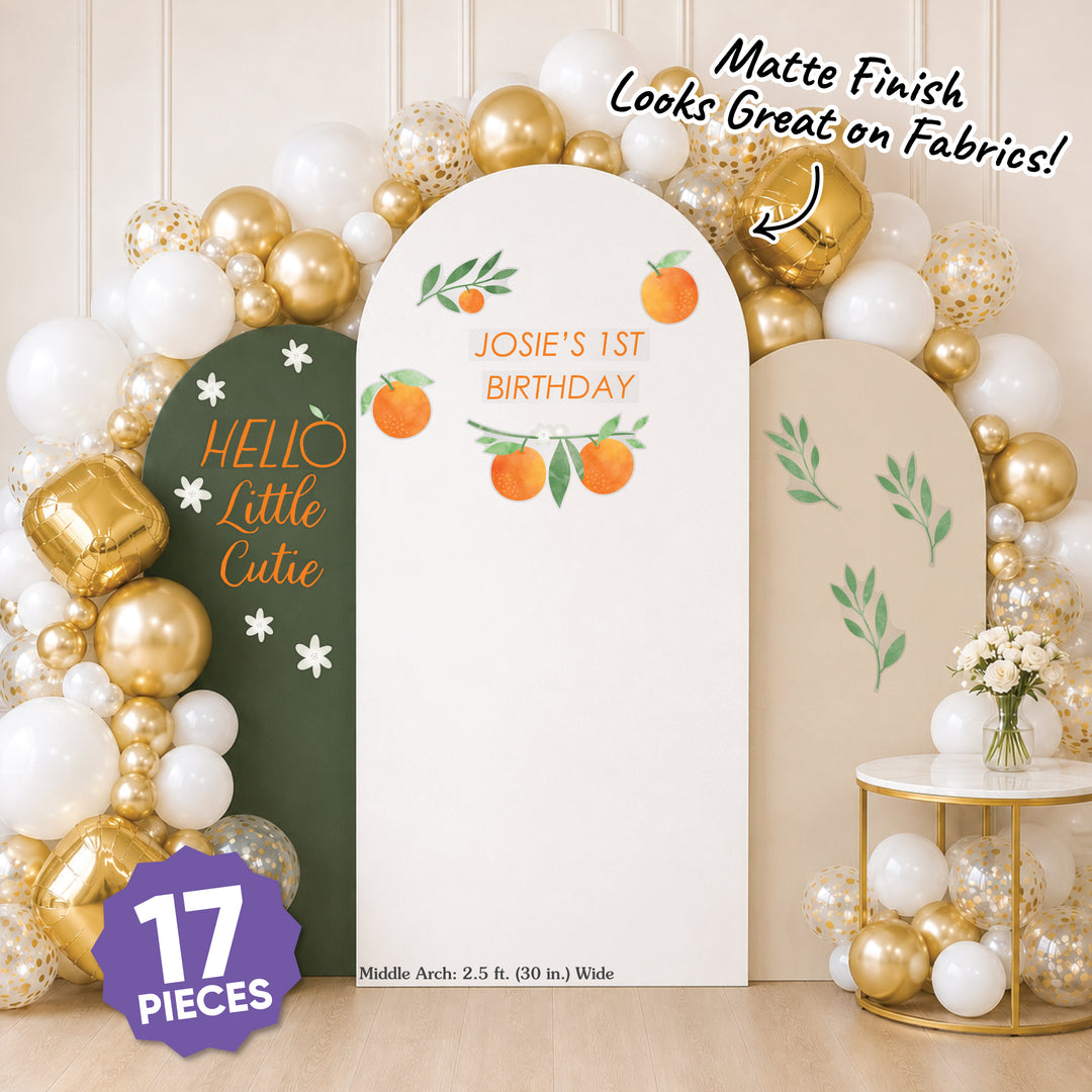 Custom Text Little Cutie Backdrop Decals