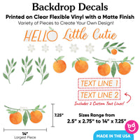 Custom Text Little Cutie Backdrop Decals