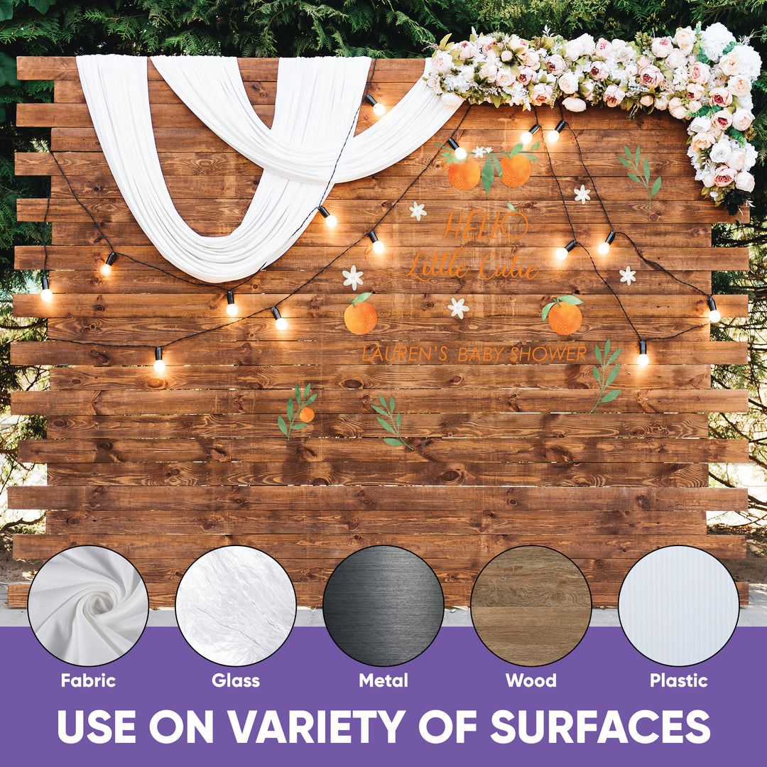 Custom Text Little Cutie Backdrop Decals