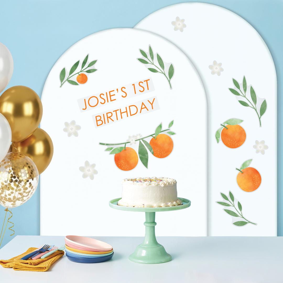 Custom Text Little Cutie Backdrop Decals
