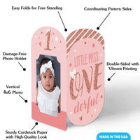 1st Birthday Little Miss Onederful Photo Centerpieces - 8 Ct