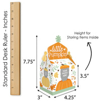 Custom Photo Little Pumpkin - Fall Birthday Treat Box Party Favors - Fun Face Goodie Gable Boxes - Set of 12