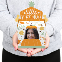 Custom Photo Little Pumpkin - Fall Birthday Treat Box Party Favors - Fun Face Goodie Gable Boxes - Set of 12