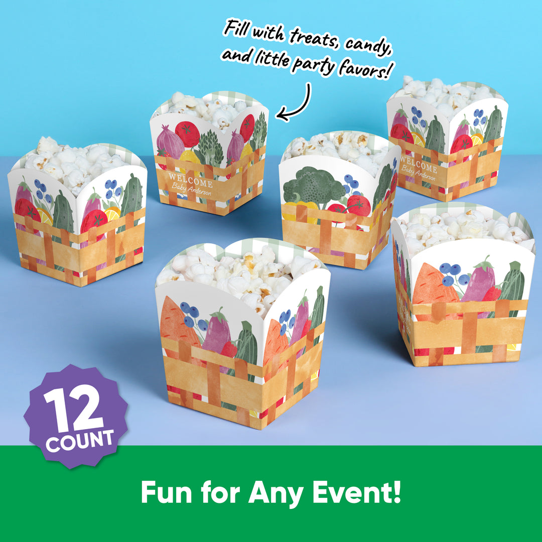 Custom Text Locally Grown Treat Boxes - 12 Ct