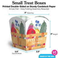 Custom Text Locally Grown Treat Boxes - 12 Ct