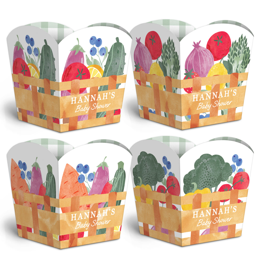 Custom Text Locally Grown Treat Boxes - 12 Ct