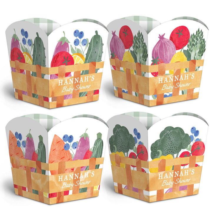 Custom Text Locally Grown Treat Boxes - 12 Ct