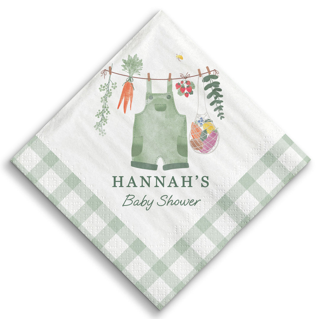 Custom Text Napkins - Locally Grown - 50 Ct