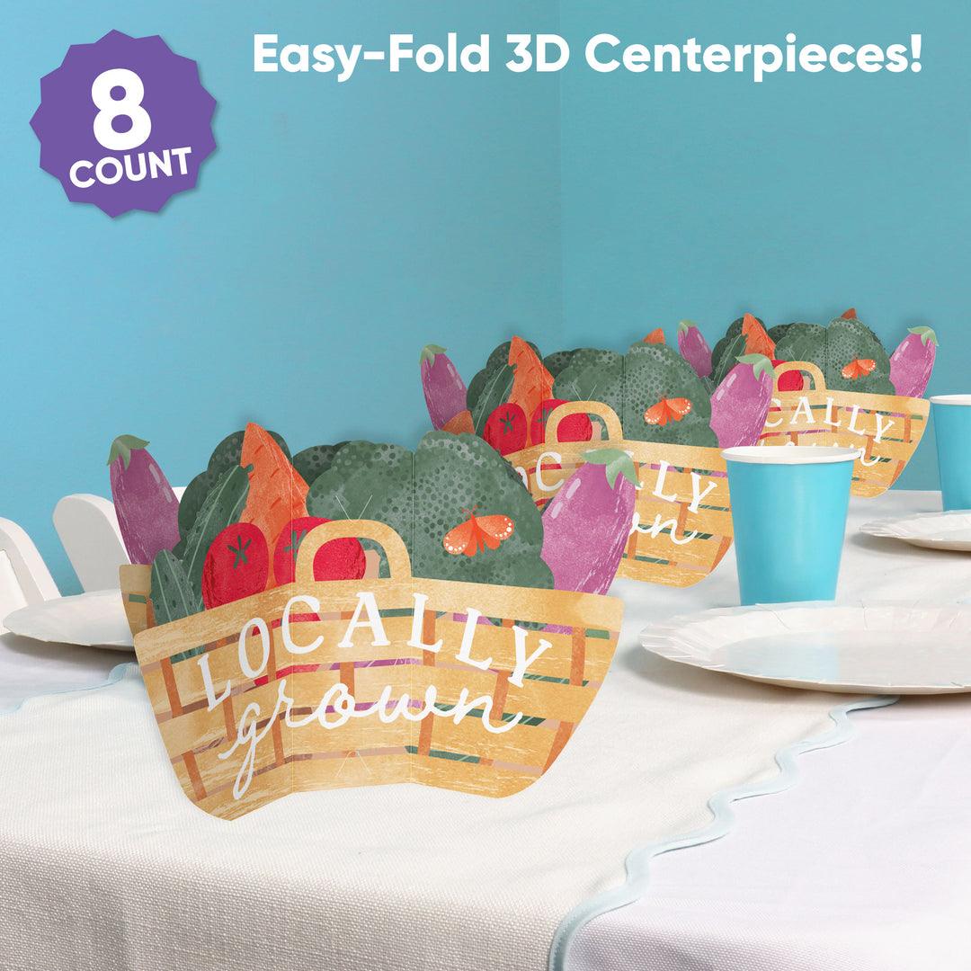 Locally Grown 3D Centerpieces - 8 Ct