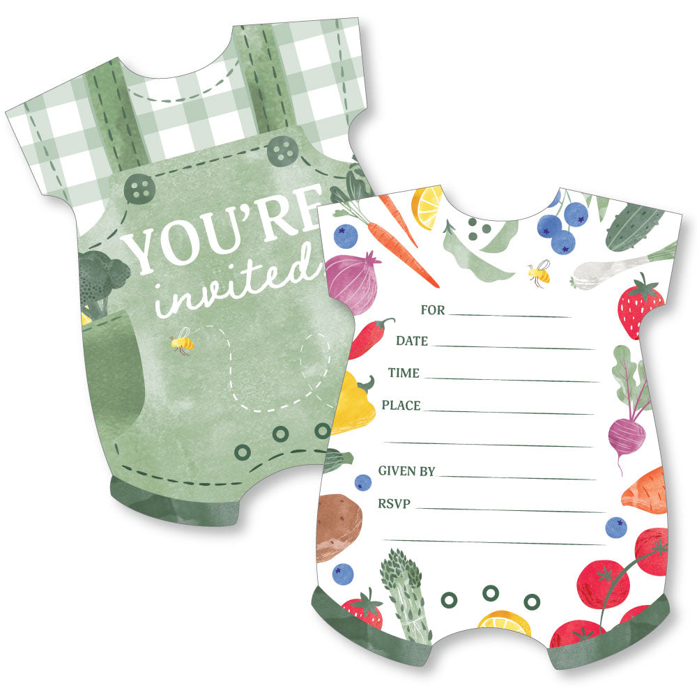 Locally Grown Shaped Fill-In Invitations - 12 Ct