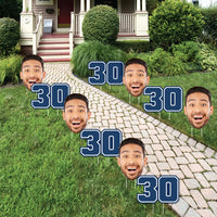 Custom Face Yard Signs - 30th Birthday - 10 Pc
