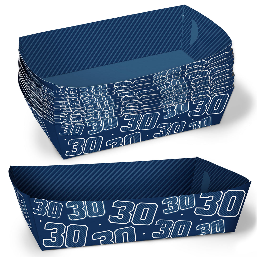 30th Birthday Party Paper Food Trays