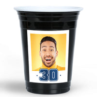 Custom Photo Party Cups - 30th Birthday - 16 Ct